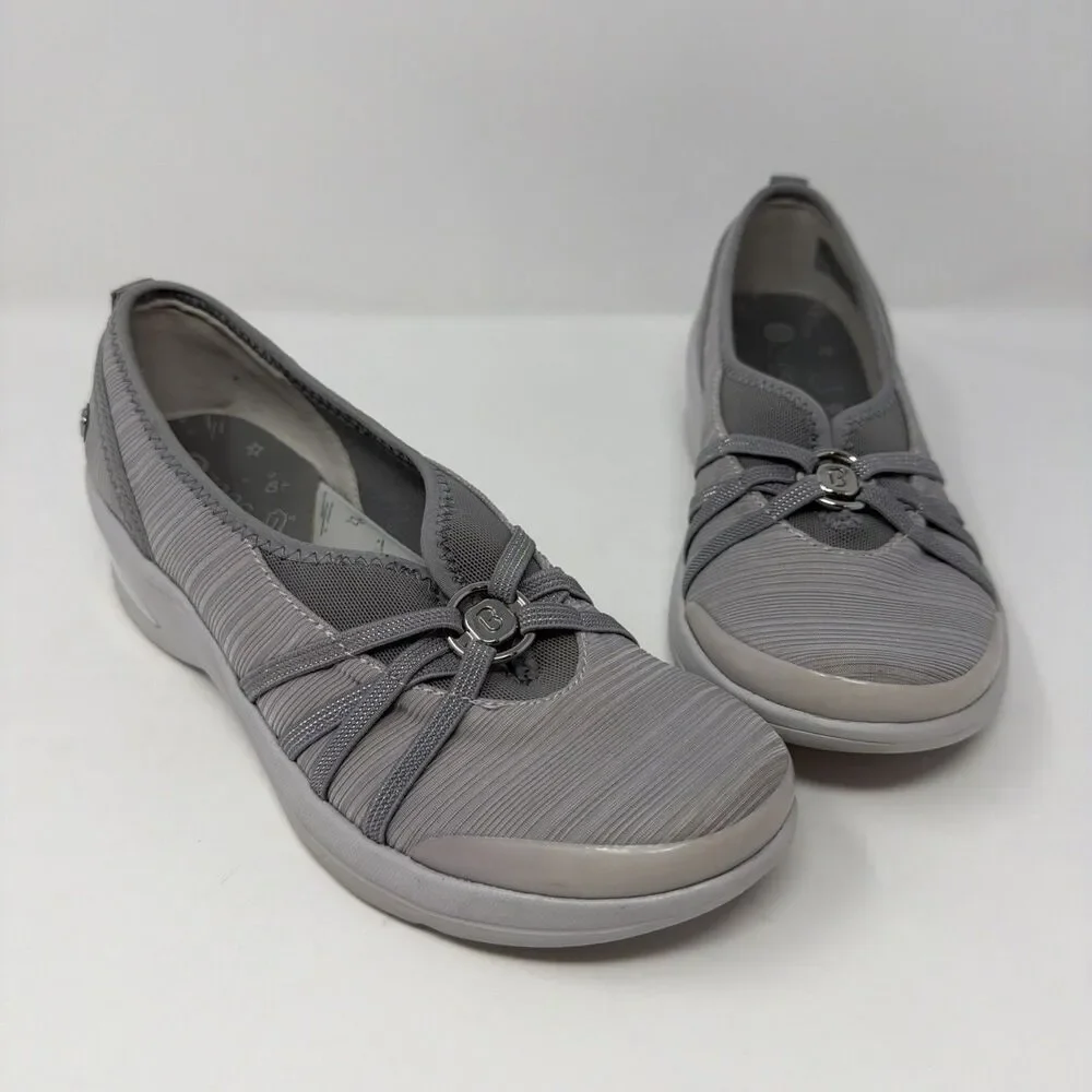 Bzees Rosie Women’s 7M Slip-On Comfort Shoes Cushioned Lightweight Grey - EUC